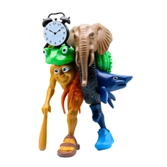 Mô Hình Tung Tung Sahur Người đầu ếch voi đồng hồ bản to - Cao : 18cm - Nặng 238gram - Box Màu - K29-T2-S8 