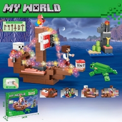 Đồ Chơi Lắp Ghép Lego My world minecraft - 132 hạt - Full Box - Sku : LG-44-01 - K55-T4-S2