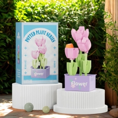 Combo 2 bộ Lắp Ghép Lego hoa tulip - 145 hạt - Full Box - Sku : LG-W1604-02 - ( VAT 001-C2-11 ) - K126-T2-S2