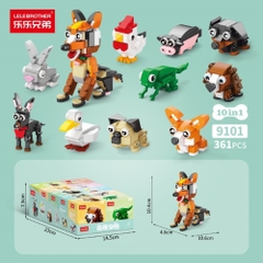 Combo 10 Mẫu Bộ Lắp Ghép Động Vật - (10 Mẫu nhỏ lắp thành 1 mẫu to) - SKU: LG-9101 ( VAT 001-C10-30 ) - K122-T1-S1-2-3-4-5-6-7