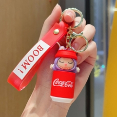 Móc Khóa labubu tím cocacola siêu dễ thương . Dây móc dài : 10cm - Mô Hình Cao : 6cm- Nặng 50gram K75-T7-S4