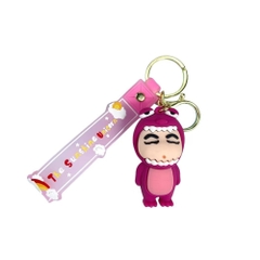 móc khóa shin cosplay ếch hồng - dây dài 11cm mô hình cao 6cm - nặng : 50gram - no box N3-T3