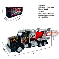 Mô Hình Xe công phản lực đầu đen Hợp kim - bánh sau chạy cót - tạo khói - Dài 17cm - rộng 5.5cm - cao 6.5cm - nặng : 300gram - FULL BOX : box màu SKU : oto536a - K53-T4-S1