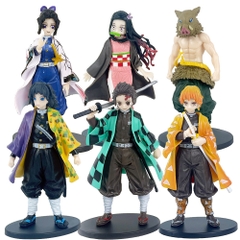 Hàng Loại 2 - Mô Hình Combo 6 nhân vật lưỡi quỷ cao 14-16cm - Figure  Kimetsu No Yaiba - No Box - N3-ST7