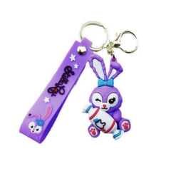 Móc khóa thỏ tím cầm kẹo - Dây móc dài : 11cm - Mô Hình Cao : 7cm - Nặng : 50gram - No Box  - SKU: moc152 - (Vat: 88223-7) - K79-T5-S12