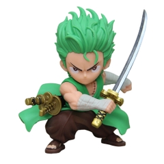 Mô Hình OnePiece Zoro AI chibi trắng thái chiến đấu - cao 13cm - nặng 200gram - Full Box - Figure One Piece K15-T3-S2