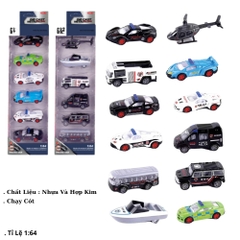 Mô Hình 1 vỉ 6 Xe cảnh sát - Cao 32cm - Ngang 10cm - Vỉ Nhựa SKU : oto-QZ619-G - ( Vat : 003-03-50 )
