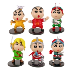 ( Giá 1 con - Bộ 6 con - Đặt Số Lượng 6 ) - Mô Hình bộ 6 Shin bút chì cosplay - Cao 10cm - nặng 300gram - Figure Cậu Bé Bút Chì - bọc túi OPP - hộp màu - (VAT : G873-78)- K32-T1-S6