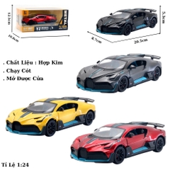 Mô Hình xe oto Bugati hợp kim , tỉ lệ 1:24 - Dài 20.5cm - rộng 8.7cm - cao 5.3cm - SKU : oto-YZ262402 - ( Vat 003-01-150 )