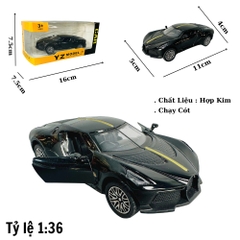 Mô Hình xe bugati đen xọc vàng tỉ lệ 1:36 Hợp kim có thể mở cửa - bánh sau chạy cót - Dài 11cm - rộng 5cm - cao 5cm - nặng : 500gram - FULL BOX : box màu SKU : oto432