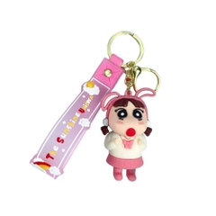 móc khóa shin cosplay cô gái - dây dài 11cm mô hình cao 6cm - nặng : 50gram - no box N3-T3