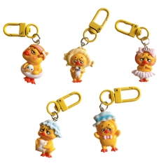 Combo 5 móc khóa vịt dễ thương - Dây móc dài : 3.5cm - Mô Hình Cao : 3.5cm - Nặng : 30gram - No Box : bọc túi OPP K78-T5-S8