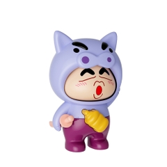 Móc Khoá mô hình shin đầu lợn màu xanh nước biển lì - cao : 9cm - figure shin - Hộp Màu n5 - K77-T3-S10