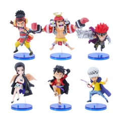 Mô hình OnePiece Bộ 6 nhân vật Luffy Ussop Franky Kid Boa Law - Cao 7cm - nặng 500gram - Figure OnePiece - No Box - N3-K42-T2-S3