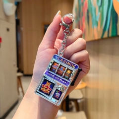 Móc Khóa Máy Quay Thưởng Màu Bạc 777 . Dài 11cm , Rộng 3.5cm - Nặng 50gram - SKU : moc284e