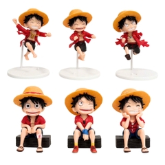 ( Giá 1 con - Bộ 6 con - Đặt Số Lượng 6 ) - Mô hình bộ 6 nhân vật Luffy siêu đẹp  . Cao 6-10cm , nặng 350gram - Figure One Piece - SKU : OP408 -  (VAT G873-79)- K26-T3-S7