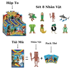 Mô Hình Sét 8 nhân vật Tung tung Sahur , Túi Mù  - Cao : 4.5 - 8.5cm - Nặng 300gram - Box Màu - Túi Mù - D - 4