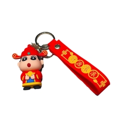 móc khóa shin cosplay thần tài - dây dài 11cm mô hình cao 6cm - nặng : 50gram - no box N3-T3