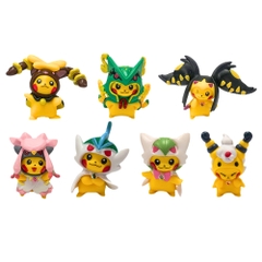 Mô hinh bộ 7 Pikachu cosplay siêu dễ thương . Cao 7cm , nặng 450gram - No Box -  K32-T2-S9