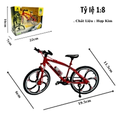 Mô Hình xe đạp đỏ địa hình 1:8 Hợp kim - Dài 19.5cm - rộng 6cm - cao 11.5cm - nặng ~ 500gram - FULL BOX : box màu SKU : oto318 -
