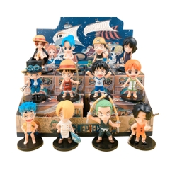 Mô Hình OnePiece bộ 12 nhân vật chibi OnePiece Blind Box - Cao : 7-9cm - Nặng : 200gram - Figure OnePiece - Hộp Màu n3-k59-t2-s3