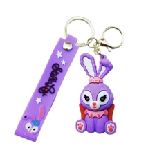 Móc khóa thỏ tím - Dây móc dài : 11cm - Mô Hình Cao : 7cm - Nặng : 50gram - No Box - SKU: moc151 - (Vat: 88223-7) -  K79-T2-S3