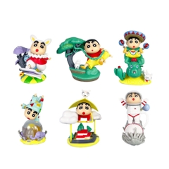 Mô Hình bộ 6 Shin bút chì cosplay - Cao 7-10cm - nặng 300gram - Figure Cậu Bé Bút Chì - bọc túi OPP - Hộp Màu - HM56 K14-T1-S5