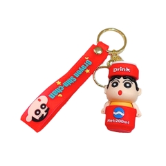 móc khóa shin cosplay lon nước - dây dài 11cm mô hình cao 6cm - nặng : 50gram - no box N3-T3