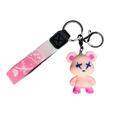 Móc khóa trang trí - gấu hồng - Dây móc dài : 11cm - Mô Hình Cao : 5.5cm - Nặng : 50gram - No Box : bọc túi OPP -SKU : moc103 - ( Vat : 88223-7 )-K77-T6-S8