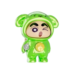 Móc Khoá mô hình shin đầu gấu màu xanh lá cây - cao : 9cm - figure shin - Hộp Màu n5