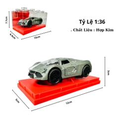 Mô Hình Xe đua xám tỉ lệ 1:36 Hợp kim có thể mở cửa - Dài 12cm - rộng 5cm - cao 3cm - nặng : 300gram - FULL BOX : box màu SKU : oto474dd - K55-T3-S8