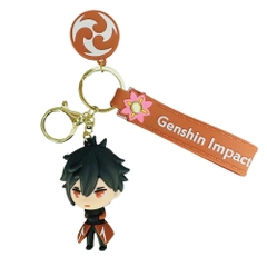 Móc genshin impact zhongli - Dây móc dài : 10cm - Mô Hình Cao : 7cm - Nặng : 50gram - No Box  - SKU: moc93 - (Vat: MK001)