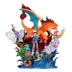 Hàng Cao Cấp -  Mô Hình Satoshi và các pokemon bản cao cấp - Cao : 41cm - Nặng : 5000gram - Figure pokemon - Full Box - K9-T4-S5