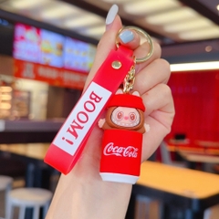 Móc Khóa labubu nâu đậm cocacola siêu dễ thương . Dây móc dài : 10cm - Mô Hình Cao : 6cm- Nặng 50gram K75-T5-S5
