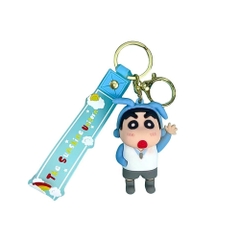 Móc khóa Em bé Trai mũ xanh - dây dài 11cm mô hình cao 6cm - nặng : 50gram - SKU: moc179 - (Vat: 88223-7)