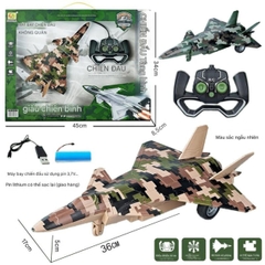 ( Màu Ngẫu Nhiên ) Đồ Chơi Máy Bay Điều Khiển Từ Xa Mô Phỏng J-20 - 4 kênh -  Dài 36cm - rộng 17cm  - cao 5cm - FULL BOX . SKU : DK-955-213 - K55-T2-S1,2