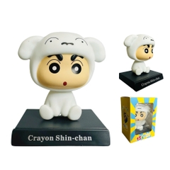 Mô Hình Em Bé Trai cosplay chó trắng lắc đầu - cao 13cm - ngang 9cm - dọc 7cm - nặng 200gram + Hộp Màu - SKU: ld7c - (Vat : 002-ld05-45 )