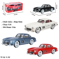 Mô Hình xe oto Mercedes-Benz 300 SL hợp kim , tỉ lệ 1:32 - Dài 14.5cm - rộng 5.6cm - cao 4.3cm - SKU : oto-822-3