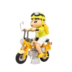 Mô Hình shin áo vàng lái xe máy cao 12cm nặng 300g , Figure shin - Hộp Màu - N1-K7-T2-S2