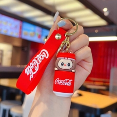 Móc Khóa labubu nâu liếc mắt cocacola . Dây móc dài : 10cm - Mô Hình Cao : 6cm - Nặng 50gram K79-T7-S1