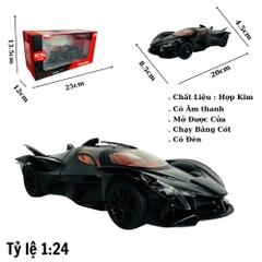 Mô Hình xe Apollp Project Evo đen tỉ lệ 1:24 Hợp kim có thể mở cửa - bánh sau chạy cót - Dài 20cm - cao 4.5cm - nặng 1000gram - Figure Oto - FULL BOX : box màu - SKU : oto406 n3-k12-t2-s3