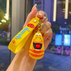 Móc Khóa Larva Sâu Vàng . Dây móc dài : 10cm - Mô Hình Cao : 6cm - Nặng 50gram