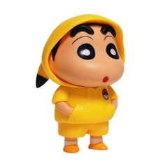 Mô Hình Shin bút chì mặc áo vàng - Cao 14cm - nặng 300gram - Figure Cậu Bé Bút Chì - No Box - K21-T3-S4