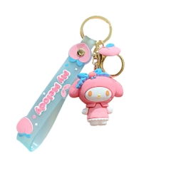 Móc khóa trang trí - kuromi hồng - Dây móc dài : 11cm - Mô Hình Cao : 4.7cm - Nặng : 50gram - No Box : bọc túi OPP -SKU : moc114 - ( Vat : 88223-7 )- K79-T1-S9