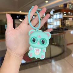 Móc Khóa Gấu Xanh - Dây móc dài : 8cm - Mô Hình Cao : 7.3cm - Nặng 50gram - Bọc Túi K74-T5-S1