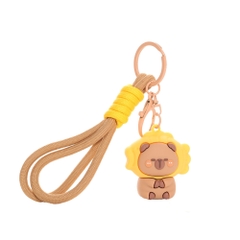 Móc khóa capybara dây đôi ver2 - dây dài 12cm mô hình cao 5.2cm - nặng : 50gram - SKU: moc176 - (Vat: 88223-7) -  N3-T3
