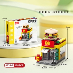 Bộ Đồ Chơi Lắp Ghép Mô Hình Cửa Hàng McDonald's - 118pcs - Full Box - Sku : LG-8924-2 ( VAT 001-11-11) K120-T1-S2