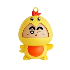 Móc Khoá mô hình shin đổi mặt cosplay gà vàng - cao : 8.5cm - figure shin - No Box - N3-T3