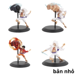 Mô hình OnePiece bộ 4 bản nhỏ trạng thái luffy chiến đấu- Cao 6.5-10cm - nặng 500gram - Phụ kiện : Đế - Figure One Piece - No Box -n3-k44-t3-s3