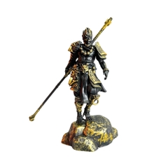 Mô Hình Tôn Ngộ Không vàng đen dáng đứng - Cao 19.5cm - nặng 200gram - Phụ kiện : đế + gậy -  Figure Wukong -  No box